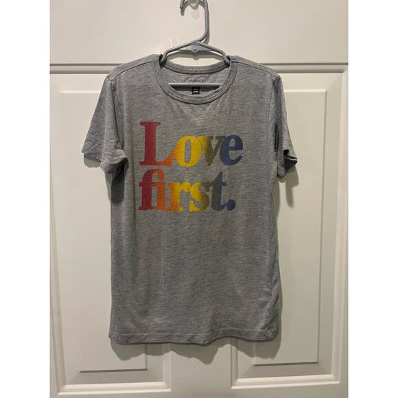 Crewcuts Human Rights Project Pride LOVE FIRST Shirt Youth Size 8 - Picture 1 of 3